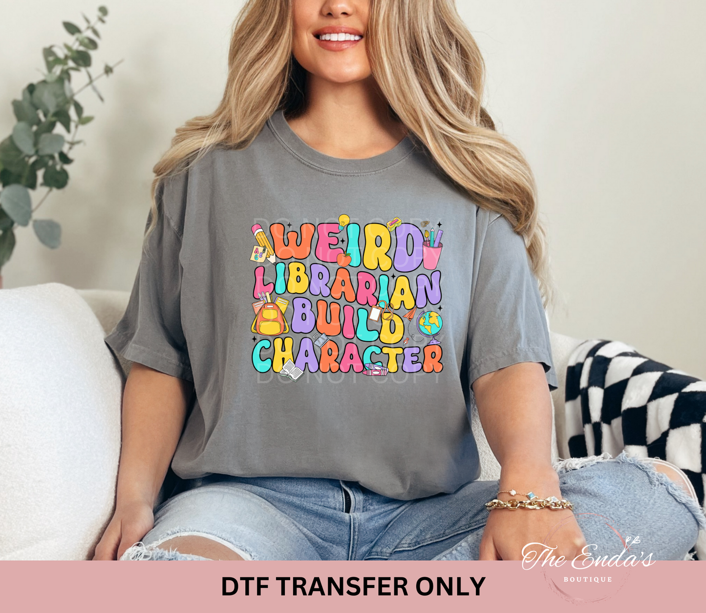 Weird Librarian Weird Character DTF Transfer