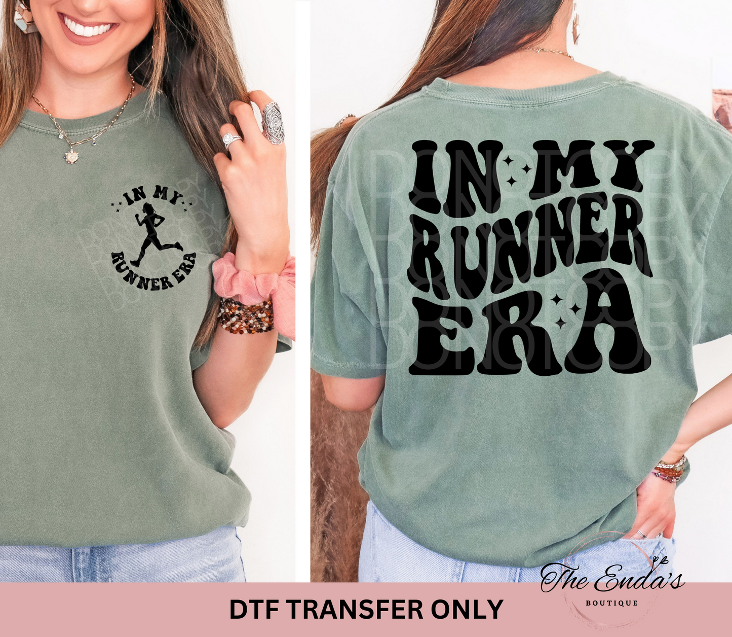 In My Runner Era (FRONT/BACK SET) DTF Transfer