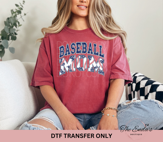 Baseball Mom DTF Transfer