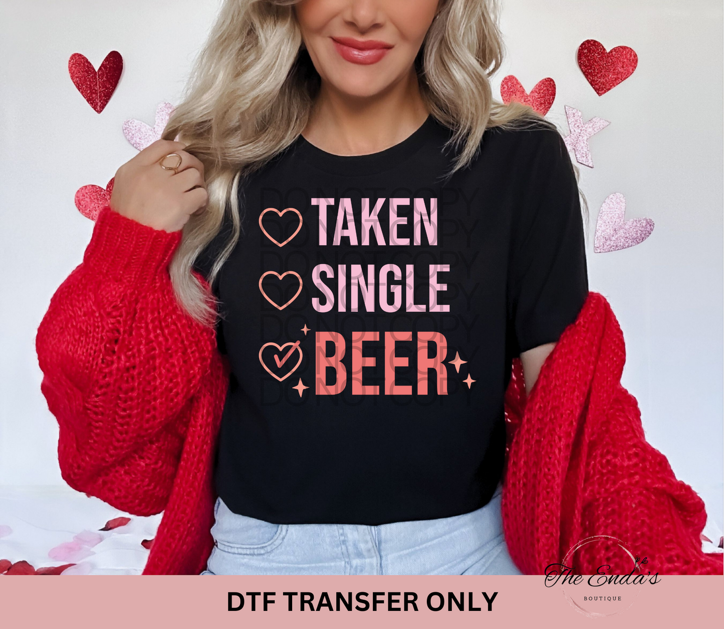 Taken Single Beer DTF Transfer