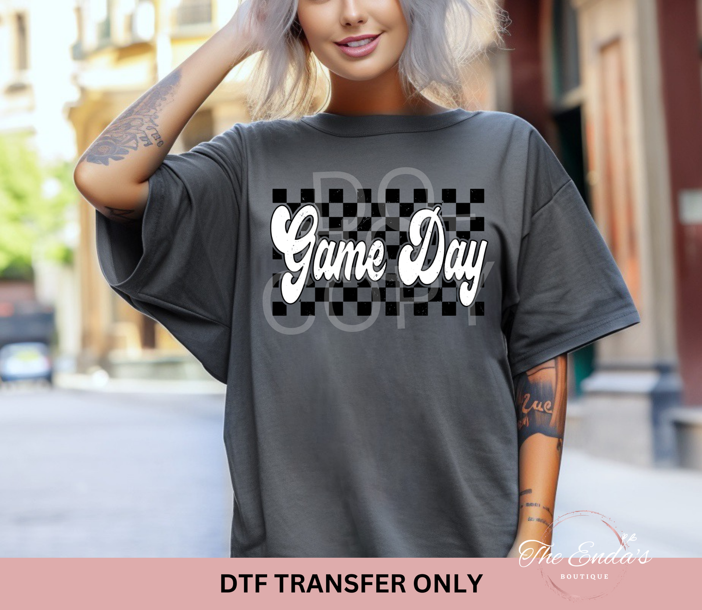 Checkered Game Day DTF Transfer