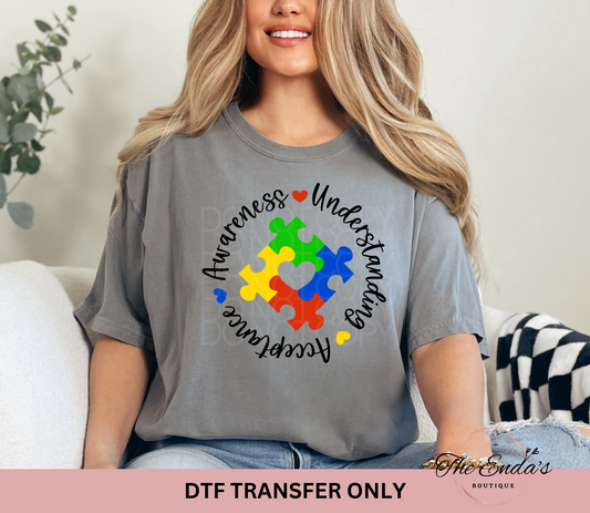 Awareness Understanding Acceptance DTF Transfer