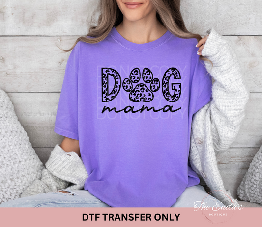 Leopard Dog Mama DTF Transfer