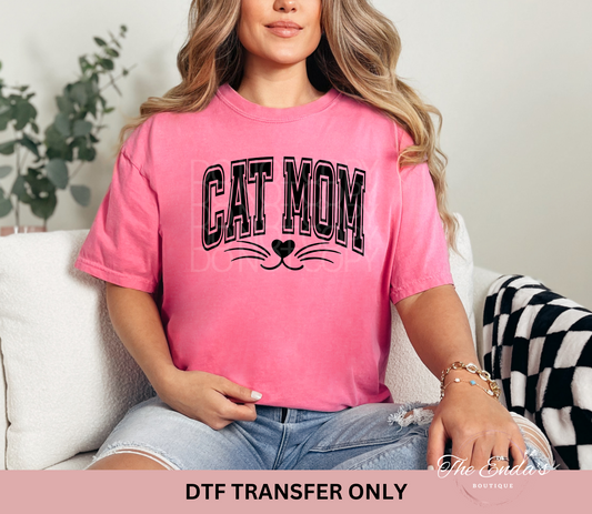 Cat Mom DTF Transfer