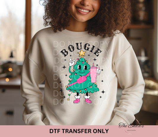 Bougie Christmas Tree DTF Transfer