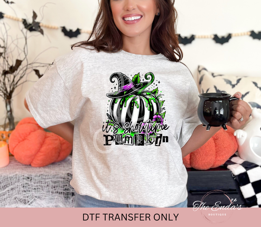 It's Showtime Pumpkin DTF Transfer