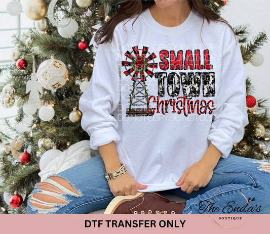 Small Town Christmas DTF Transfer