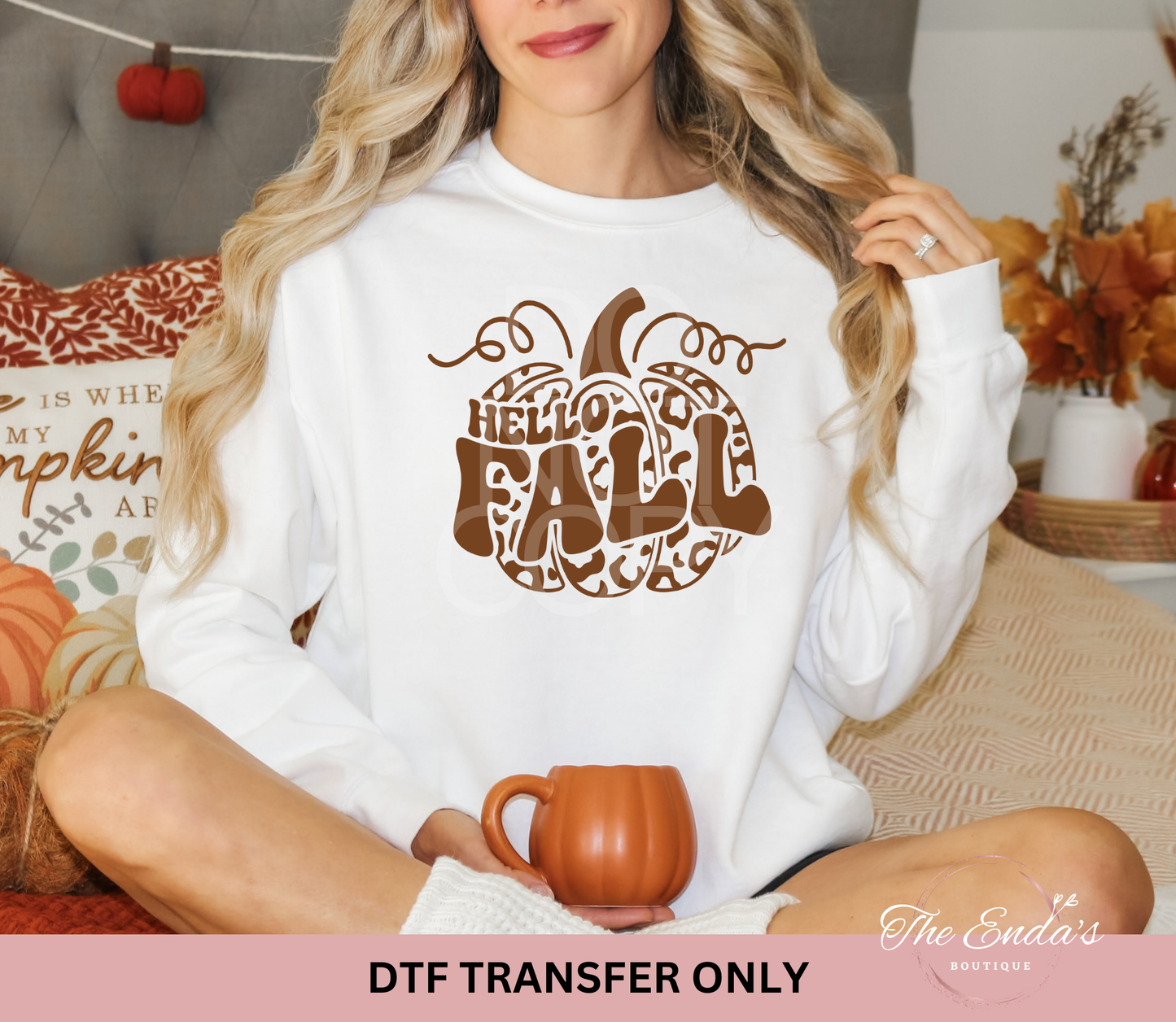 Hello Fall Pumpkin DTF Transfer