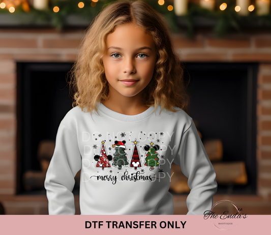 Mickey Merry Christmas DTF Transfer