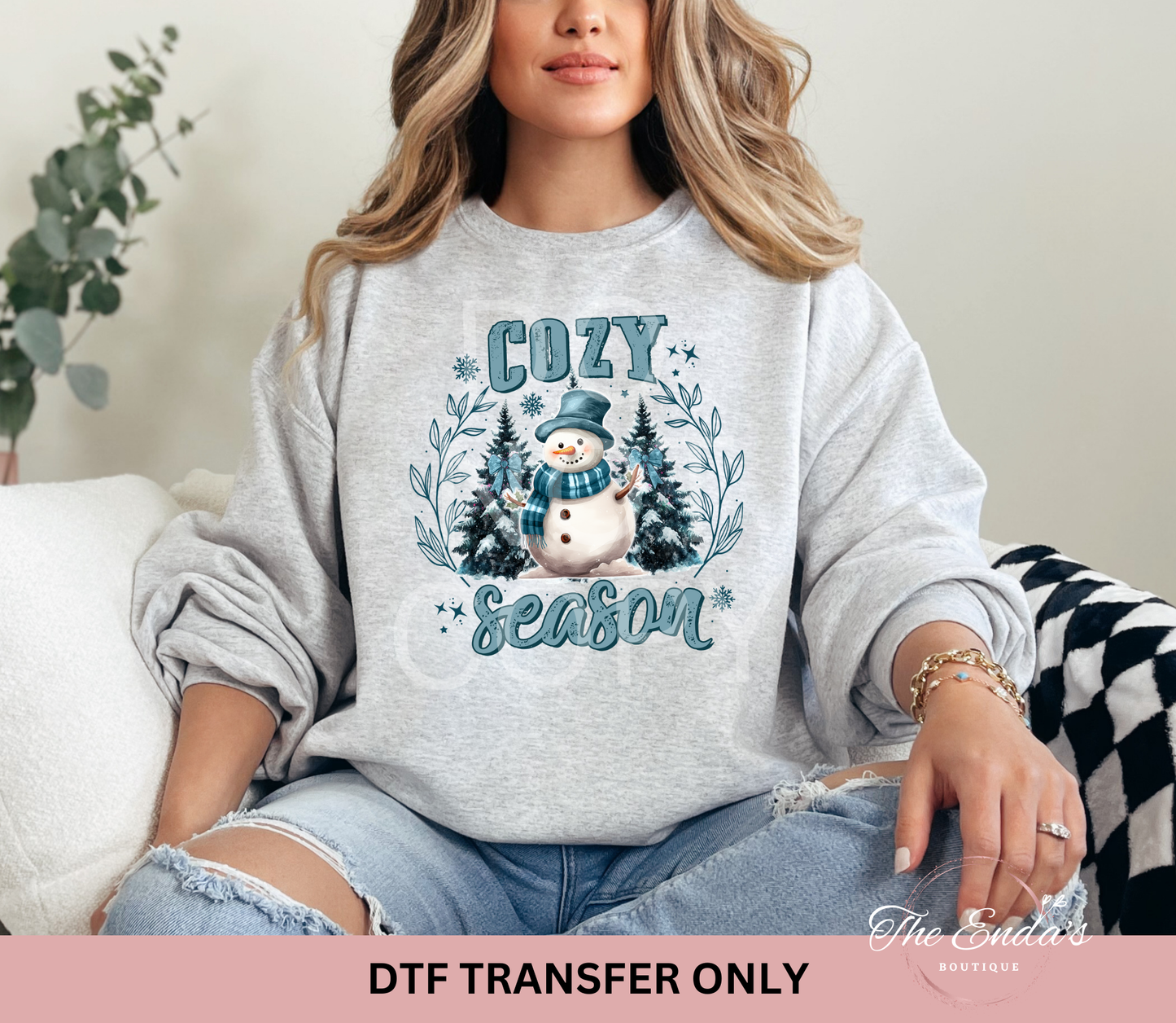 Cozy Season Snowman DTF Transfer