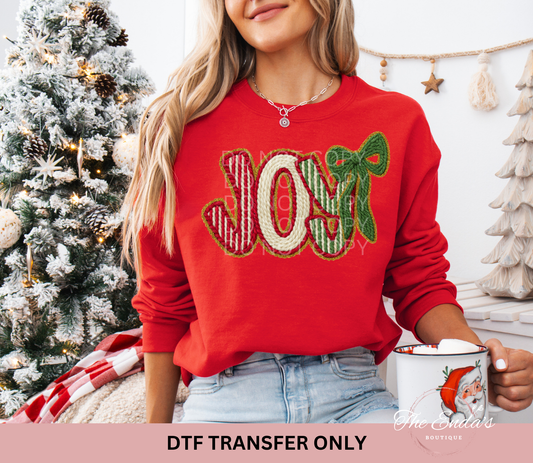Faux Yarn Joy Coquette DTF Transfer