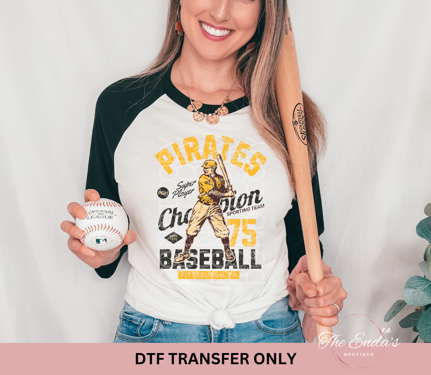 Vintage Pirates Baseball DTF Transfer