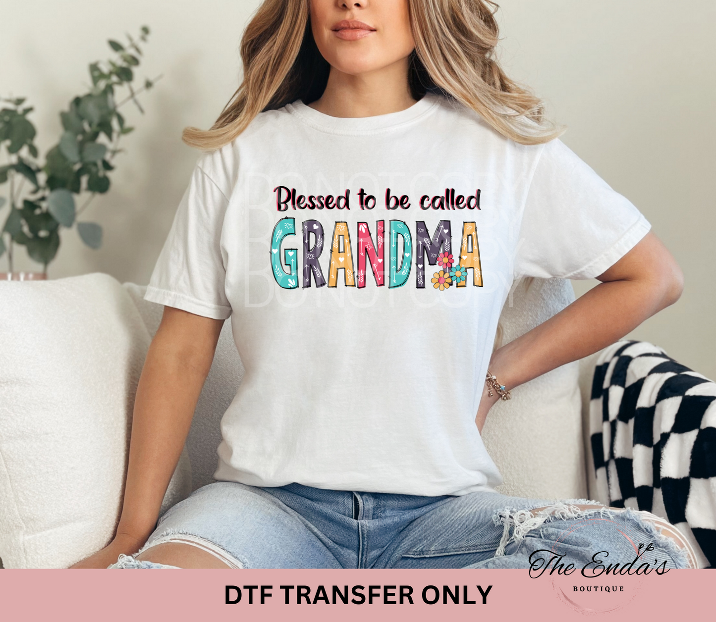 Blessed To Be Called Grandma DTF Transfer