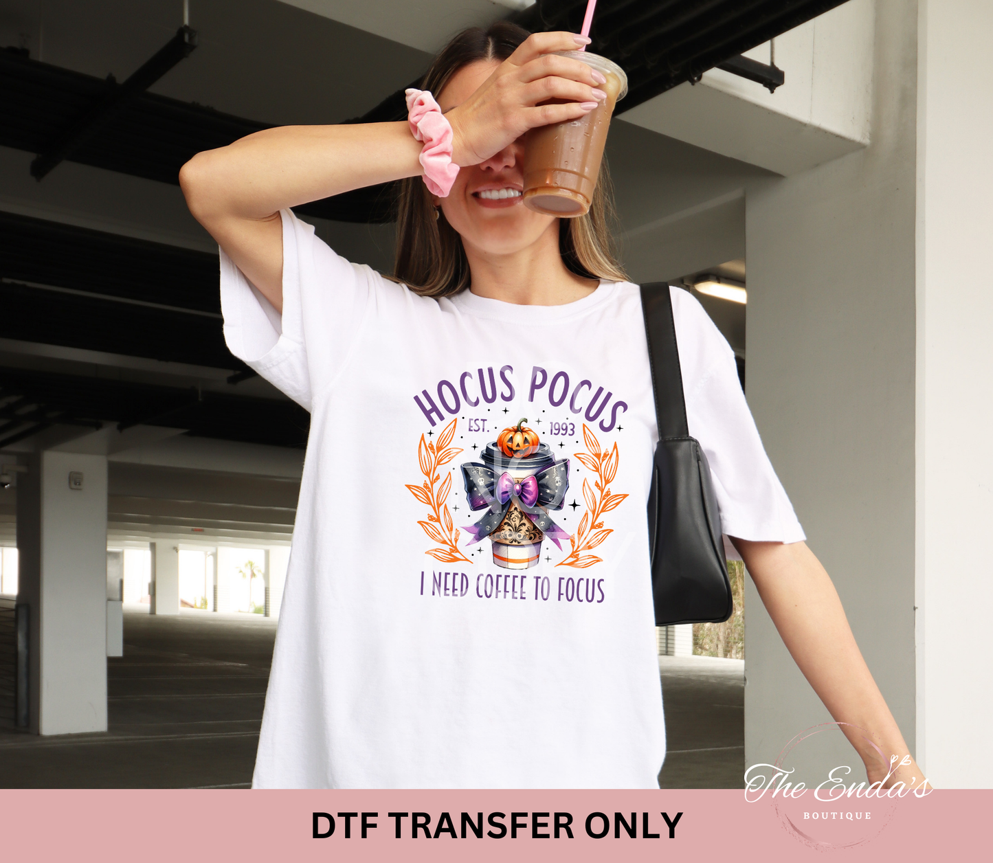 I Need Coffee To Focus DTF Transfer