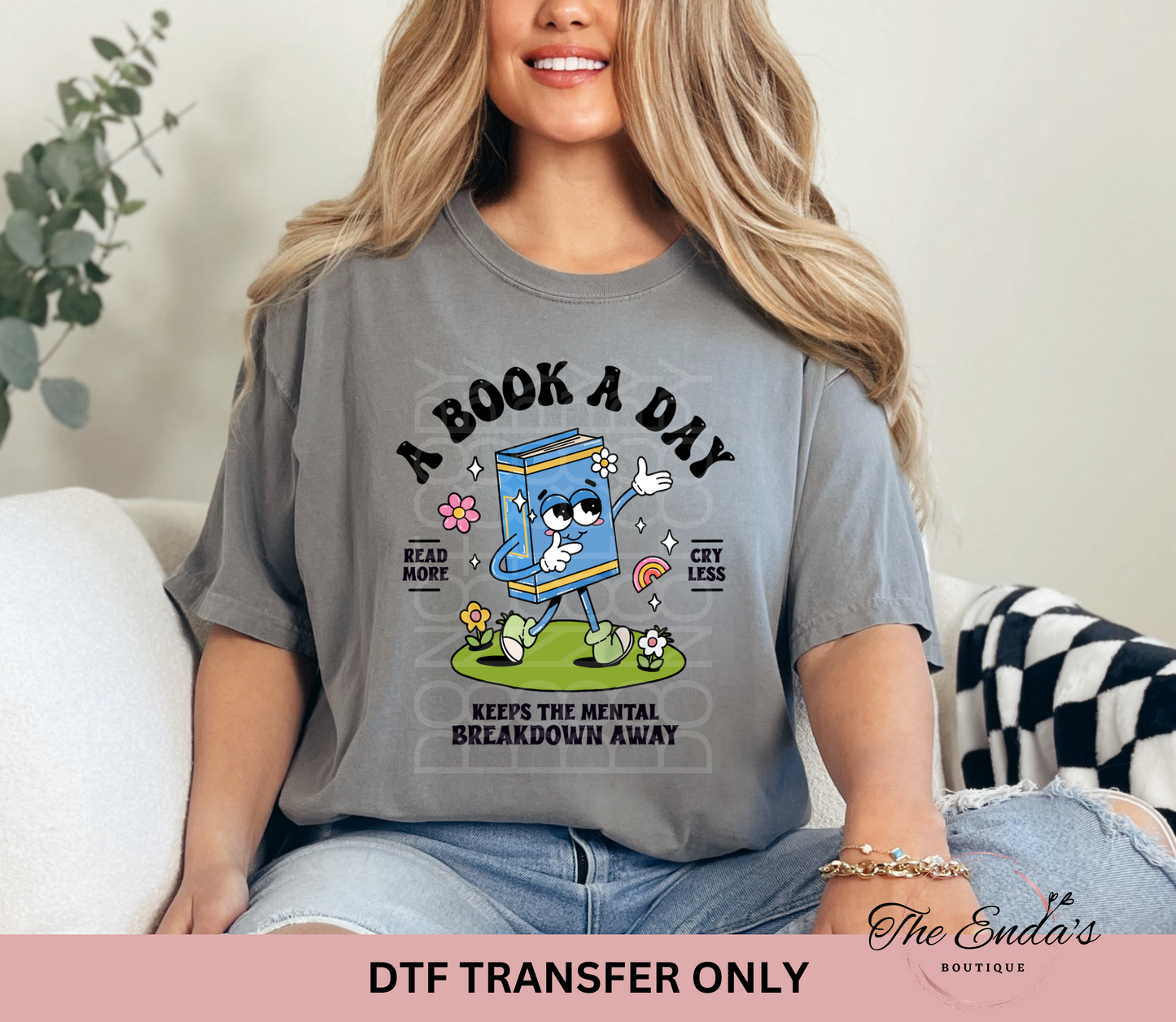 A Book A Day DTF Transfer