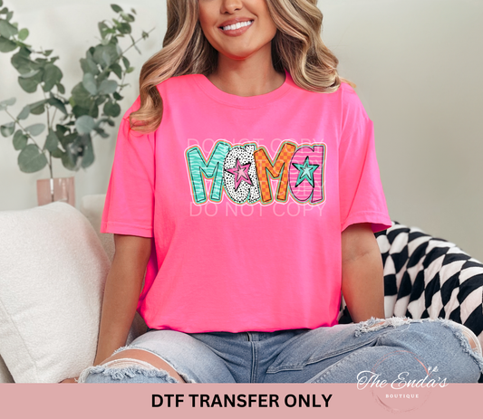 Zebra/Dalmatian Colorful Mama DTF Transfer