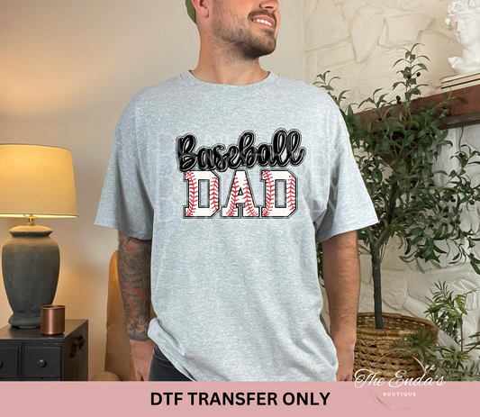 Baseball Dad DTF Transfer