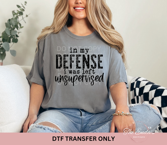 In My Defense I Was Left Unsupervised DTF Transfer
