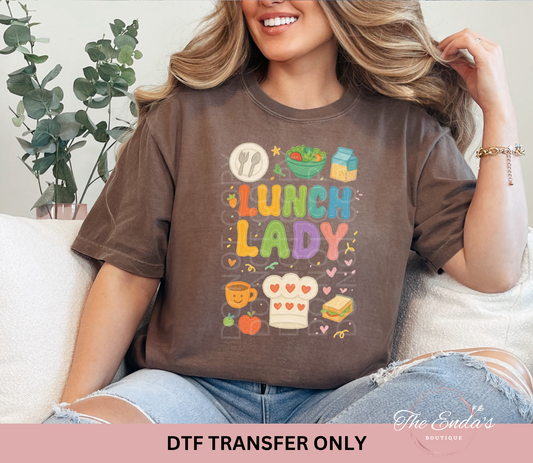 Lunch Lady Doodles DTF Transfer