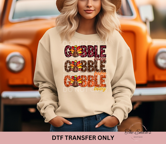 Gobble Baby Faux Sequin DTF Transfer