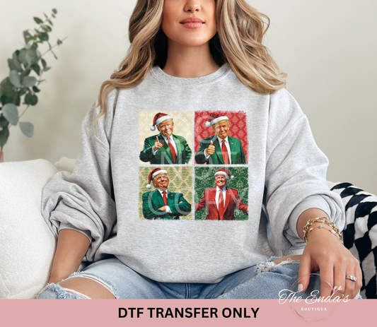 Boho Trump Christmas DTF Transfer