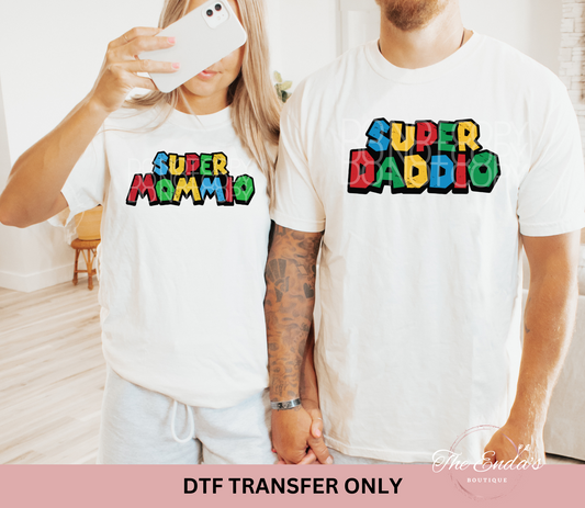 Super Mommio/Super Daddio DTF Transfer