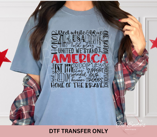 America DTF Transfer