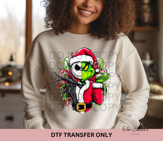 Grinch/Jack Skeleton DTF Transfer