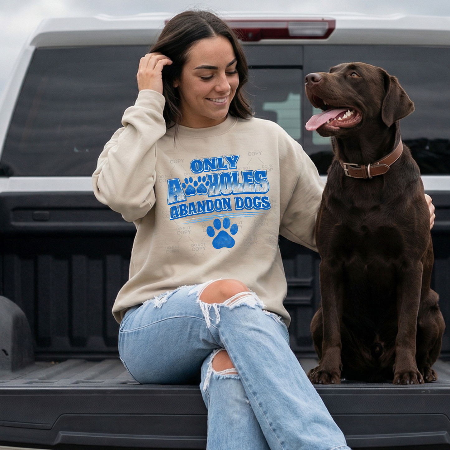 Only A🐾holes Abandon Dogs Graphic T-Shirt or Crewneck Sweatshirt