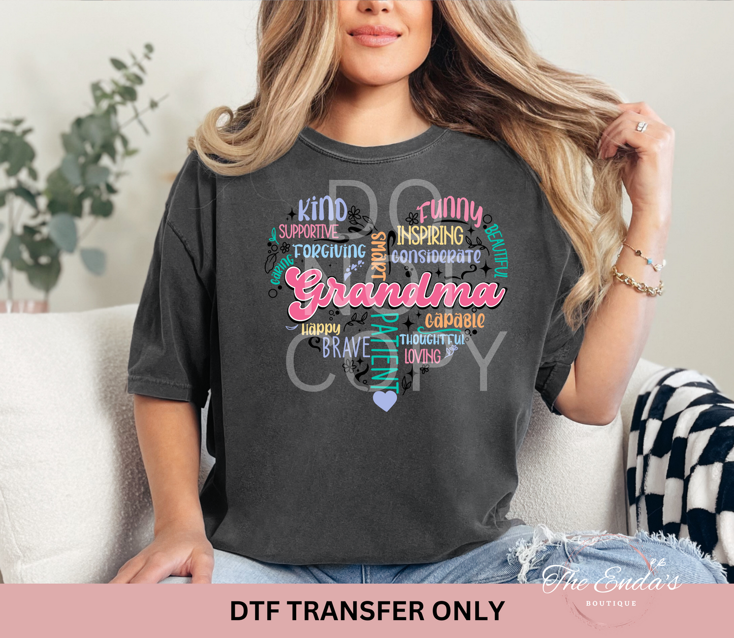 Grandma Heart DTF Transfer