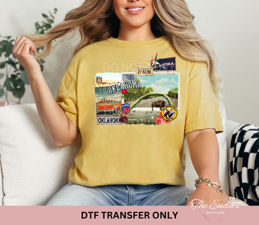 Vintage Oklahoma Collage DTF Transfer
