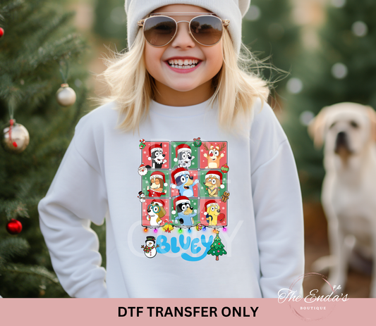 Bluey Christmas DTF Transfer