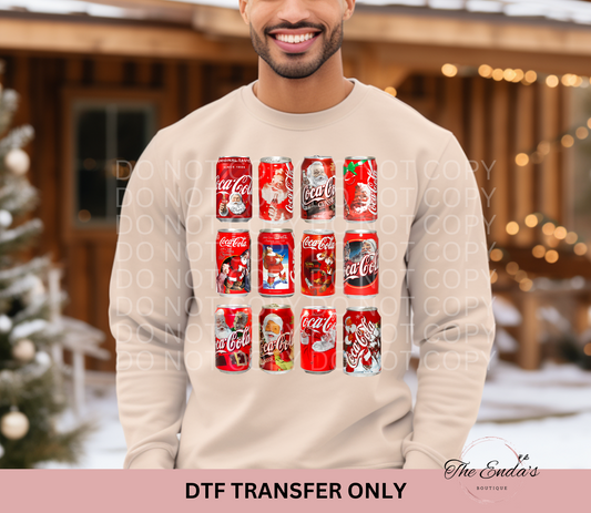 Trendy Christmas Coke DTF Transfer