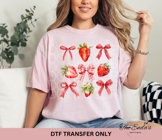 Coquette Strawberry DTF Transfer