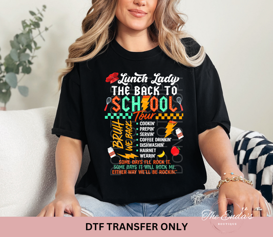 Lunch Lady The Back To School Tour DTF Transfer