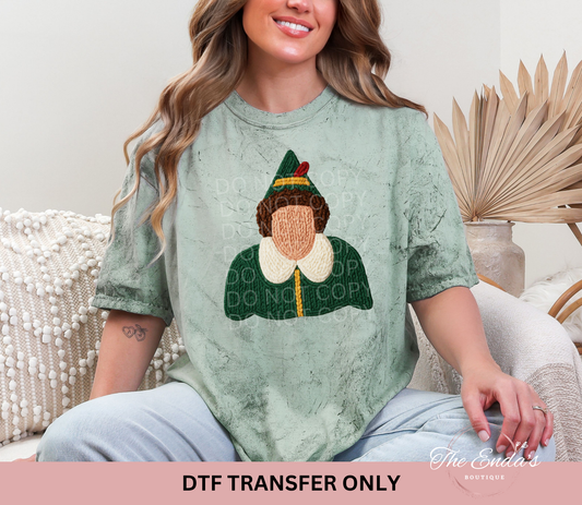 Faux Yarn Buddy DTF Transfer