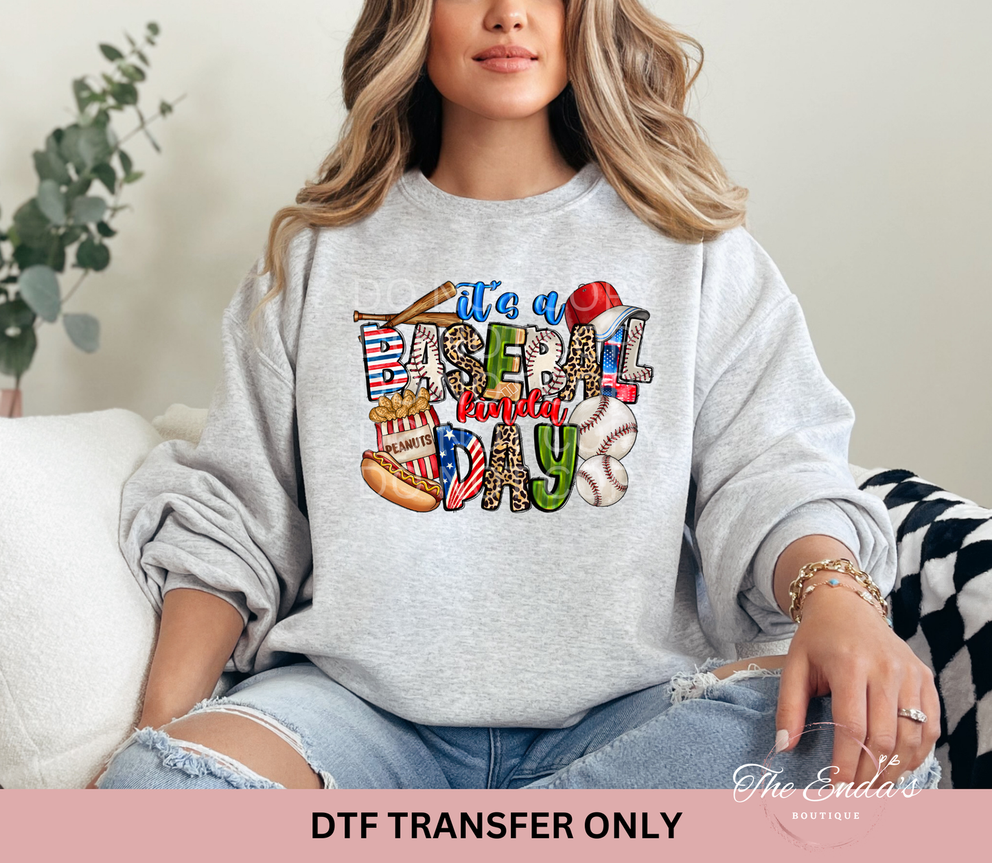 It's A Baseball Kinda Day DTF Transfer