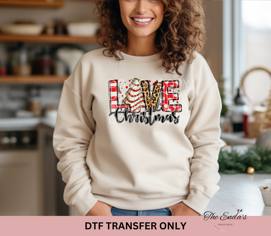 Love Christmas DTF Transfer