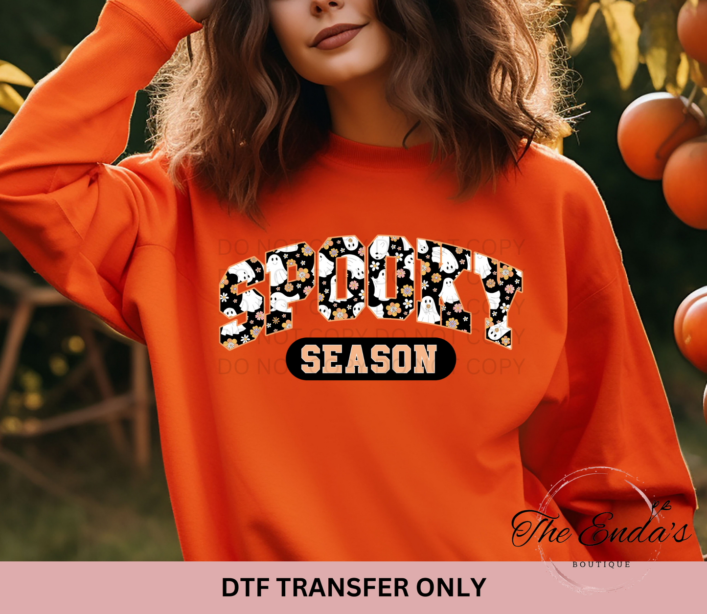 Ghost Pattern Spooky Season DTF Transfer