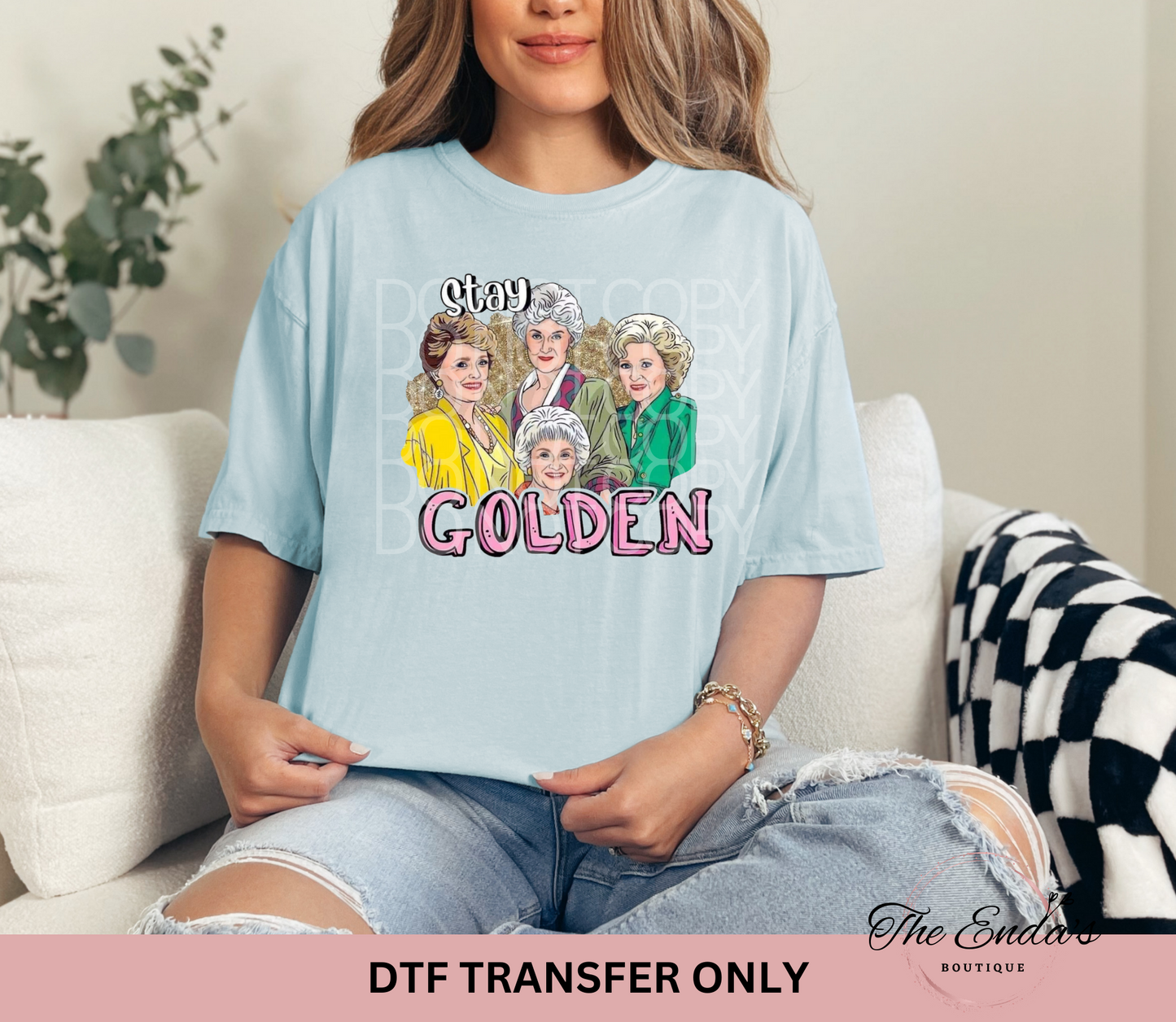 Stay Golden GG DTF Transfer