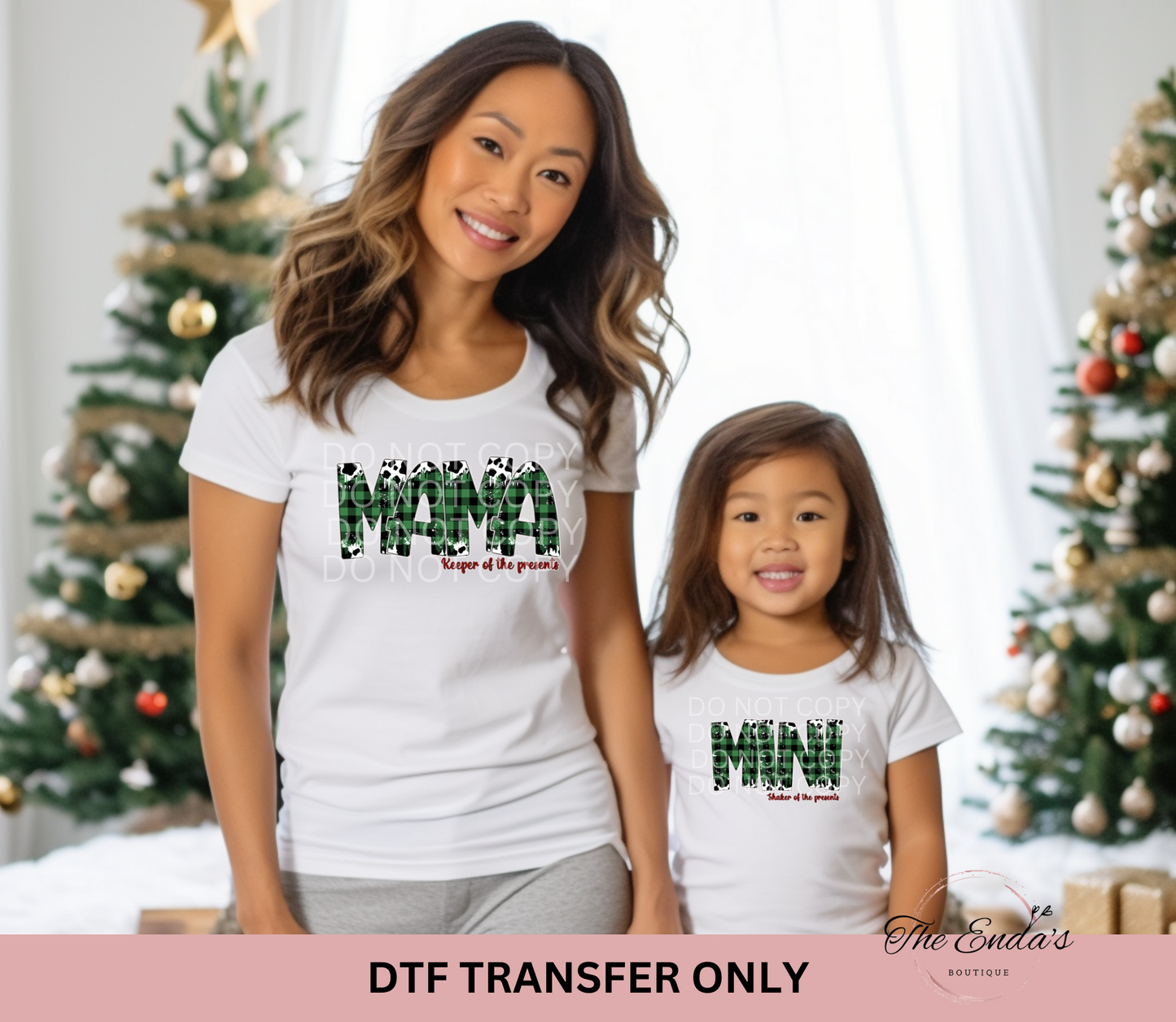 Christmas Mama And Mini DTF Transfer