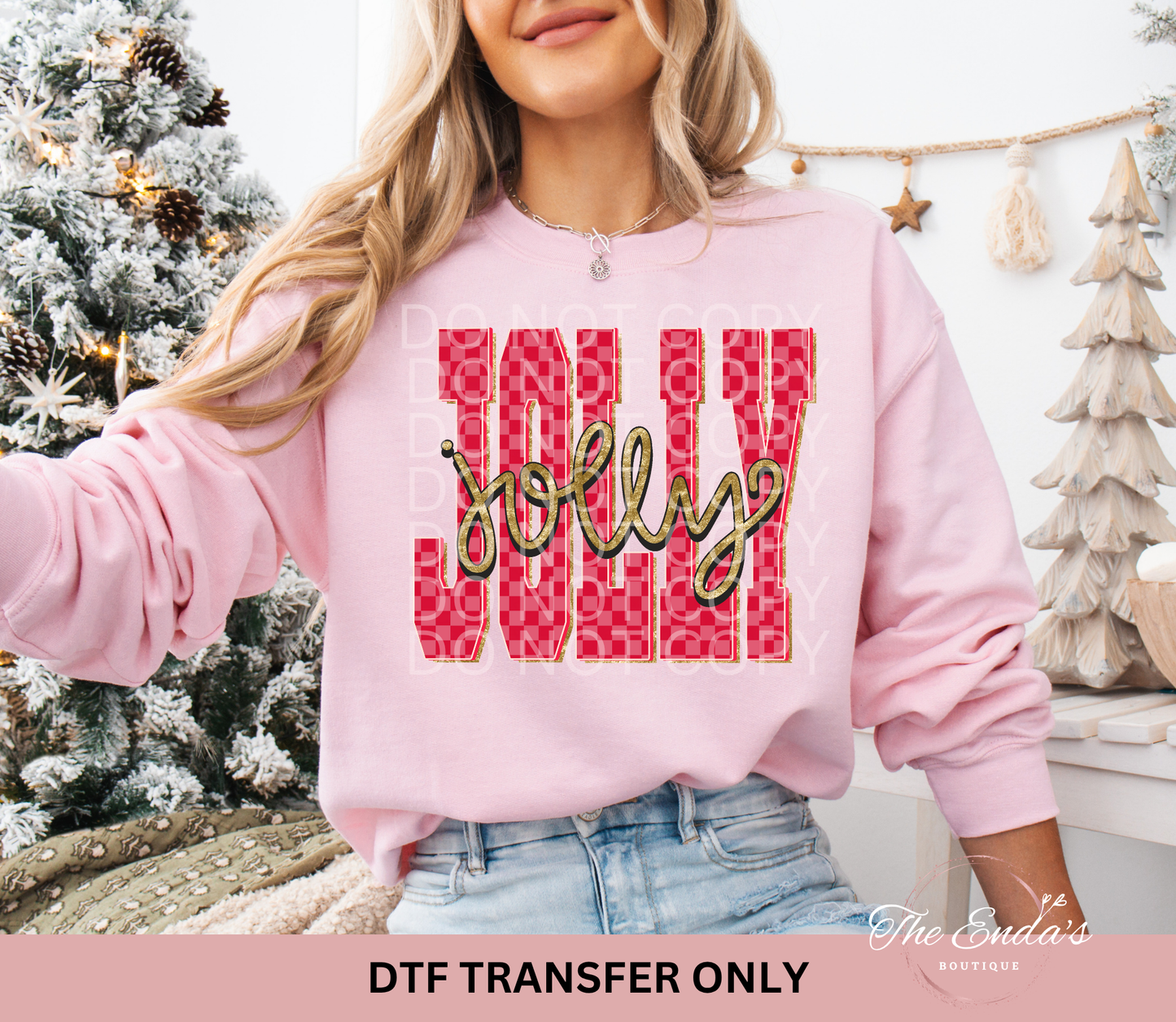 Checkered Jolly DTF Transfer
