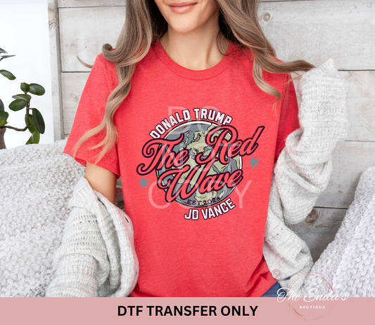 The Red Wave DTF Transfer