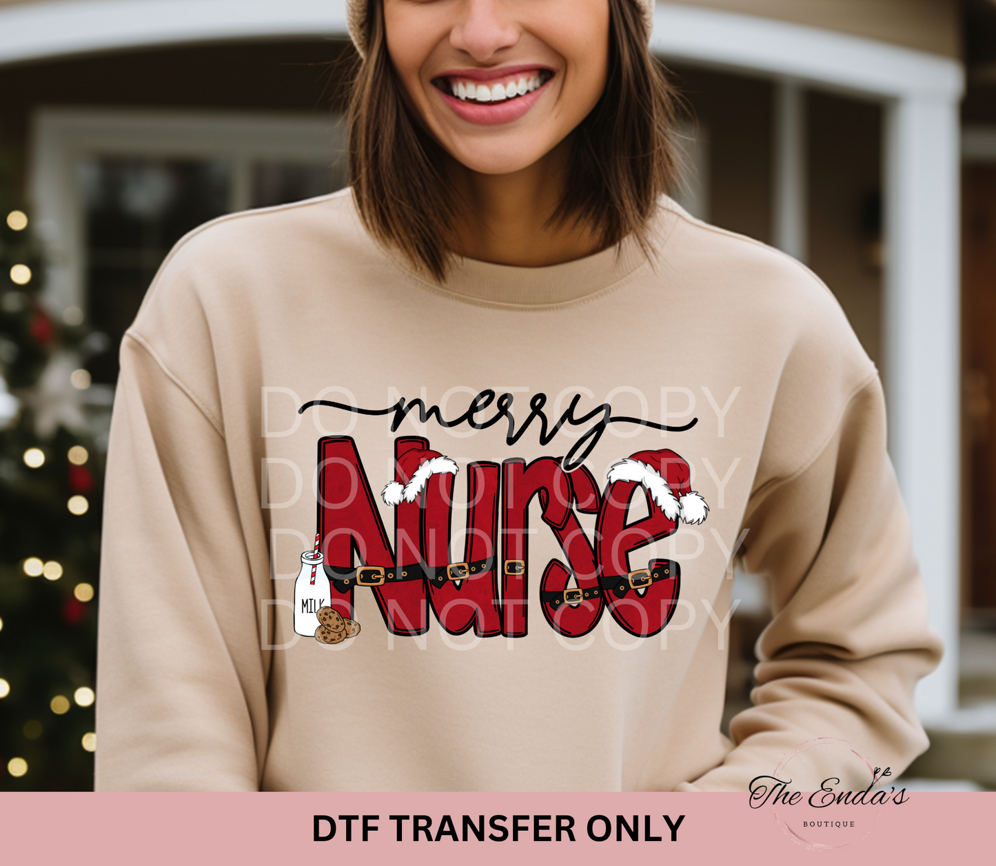 Merry Nurse DTF Transfer