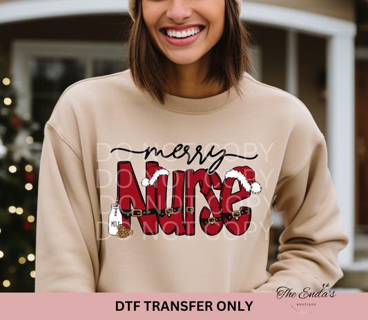 Merry Nurse DTF Transfer