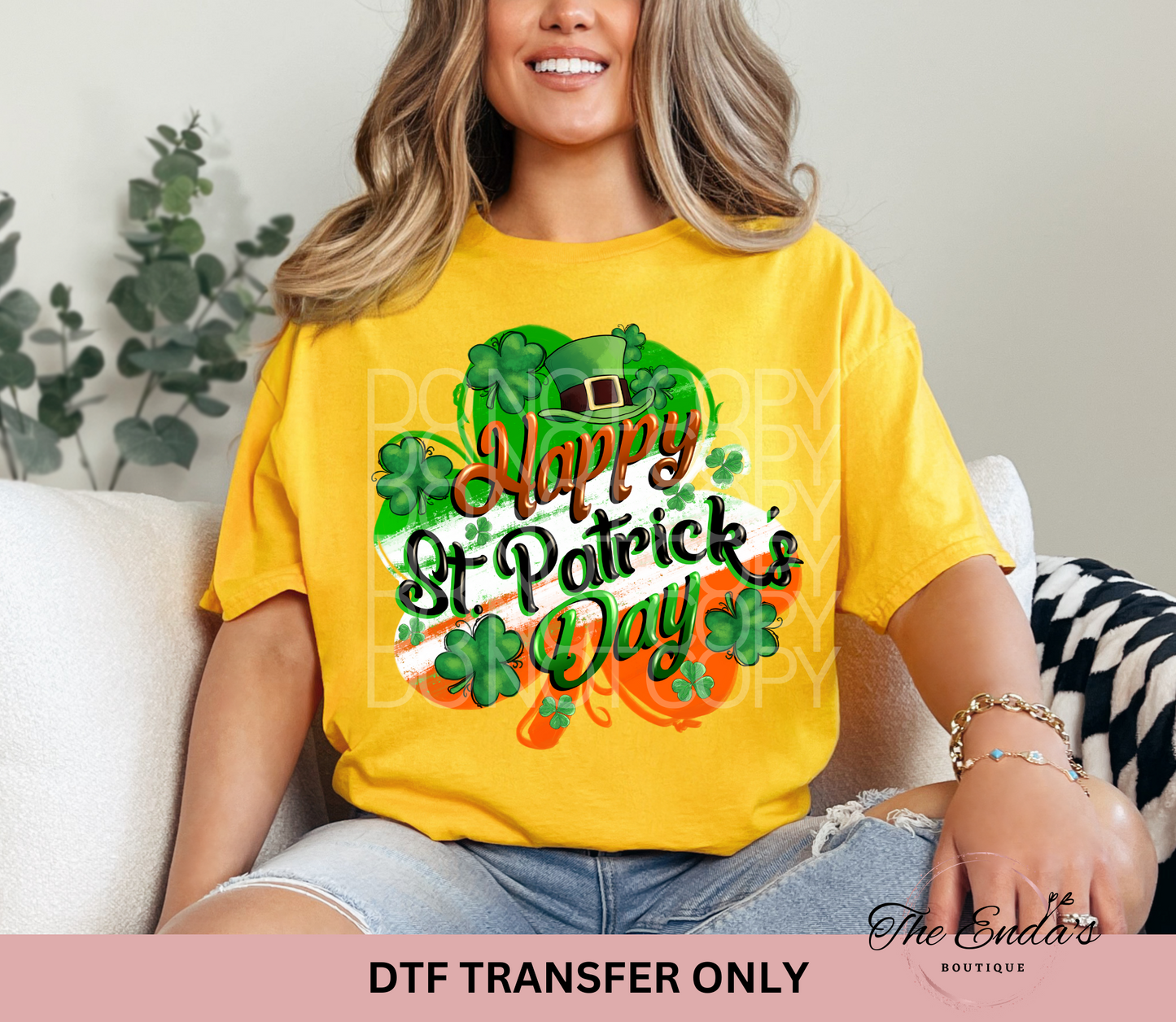 Patrick's Day Shamrock DTF Transfer