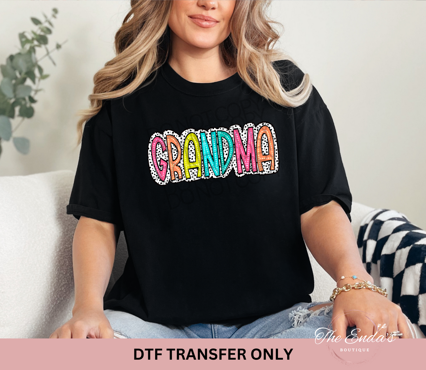 Grandama Dalmatian Dots DTF Transfer