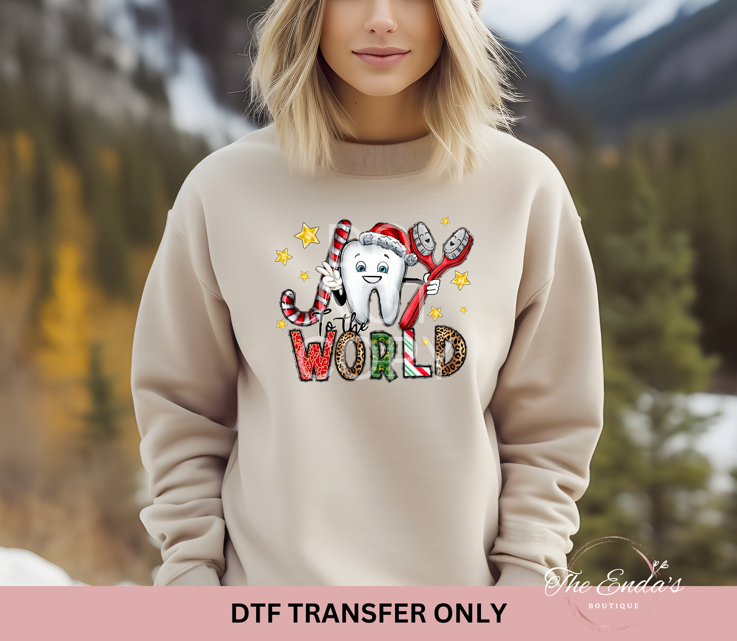 Joy To The World DTF Transfer