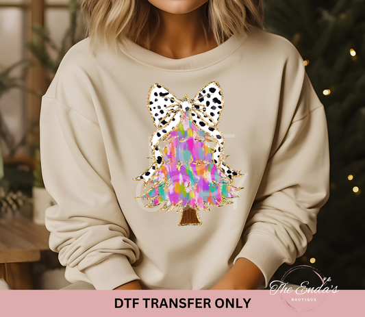 Watercolor Christmas Tree  DTF Transfer