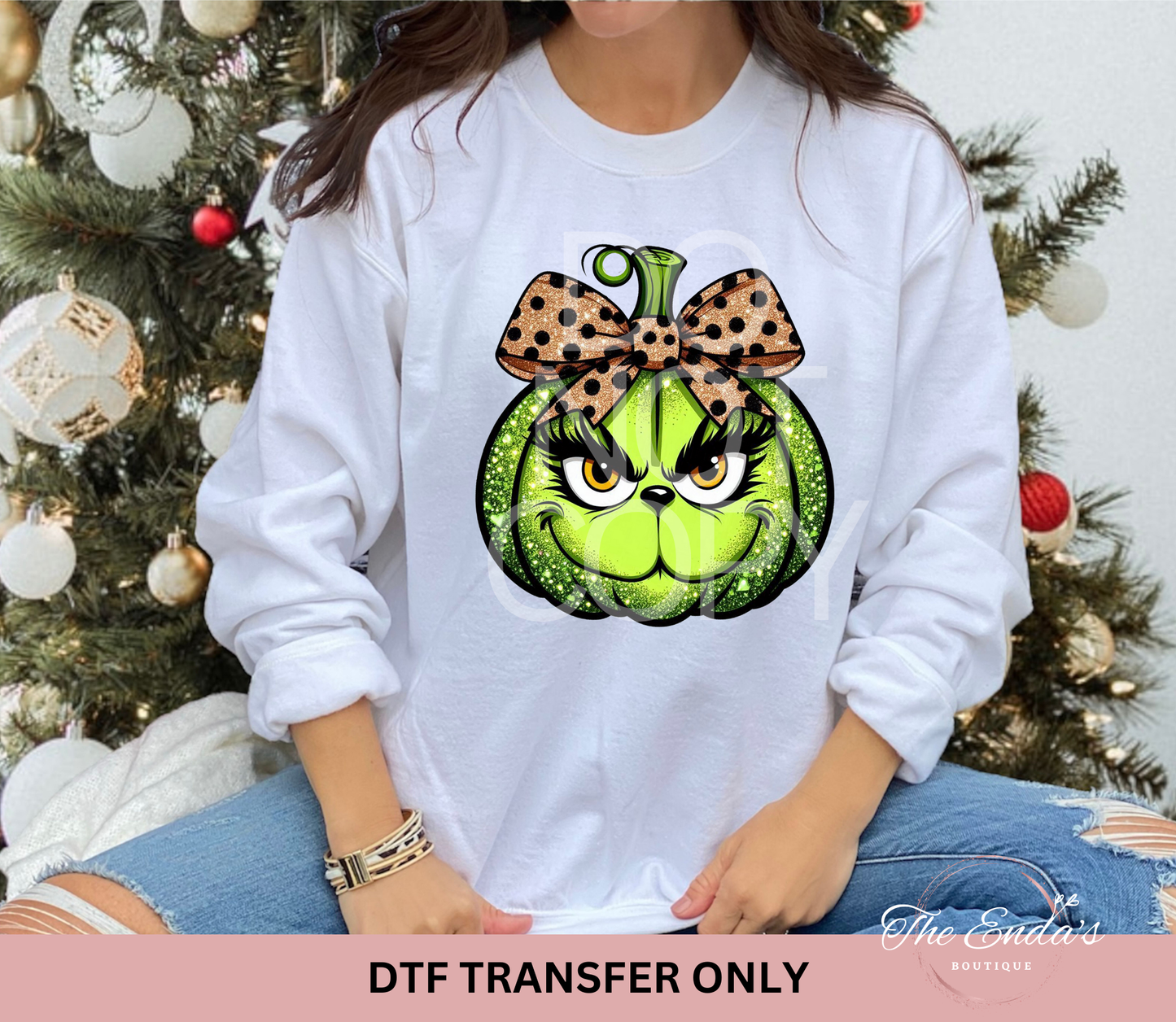 Green Man Pumpkin DTF Transfer